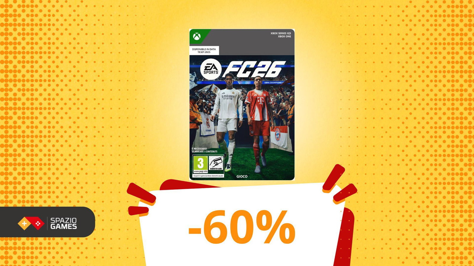 Offerta lampo: EA SPORTS FC 26 per Xbox a -60% su Amazon