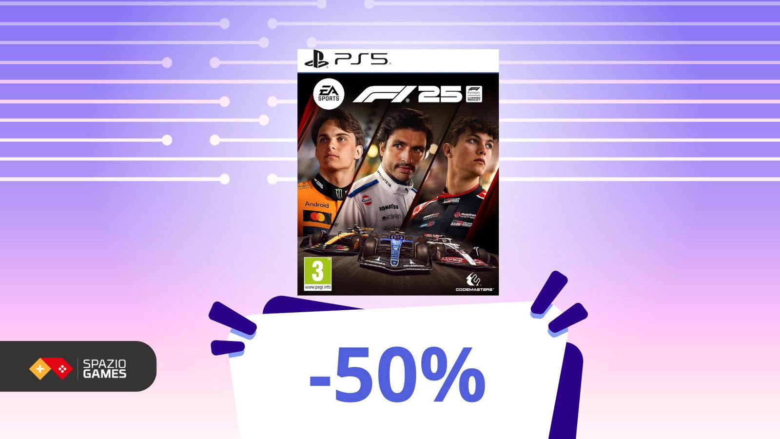 Guida il mondiale F1 2025 a modo tuo! Il gioco ufficiale PS5 a metà prezzo