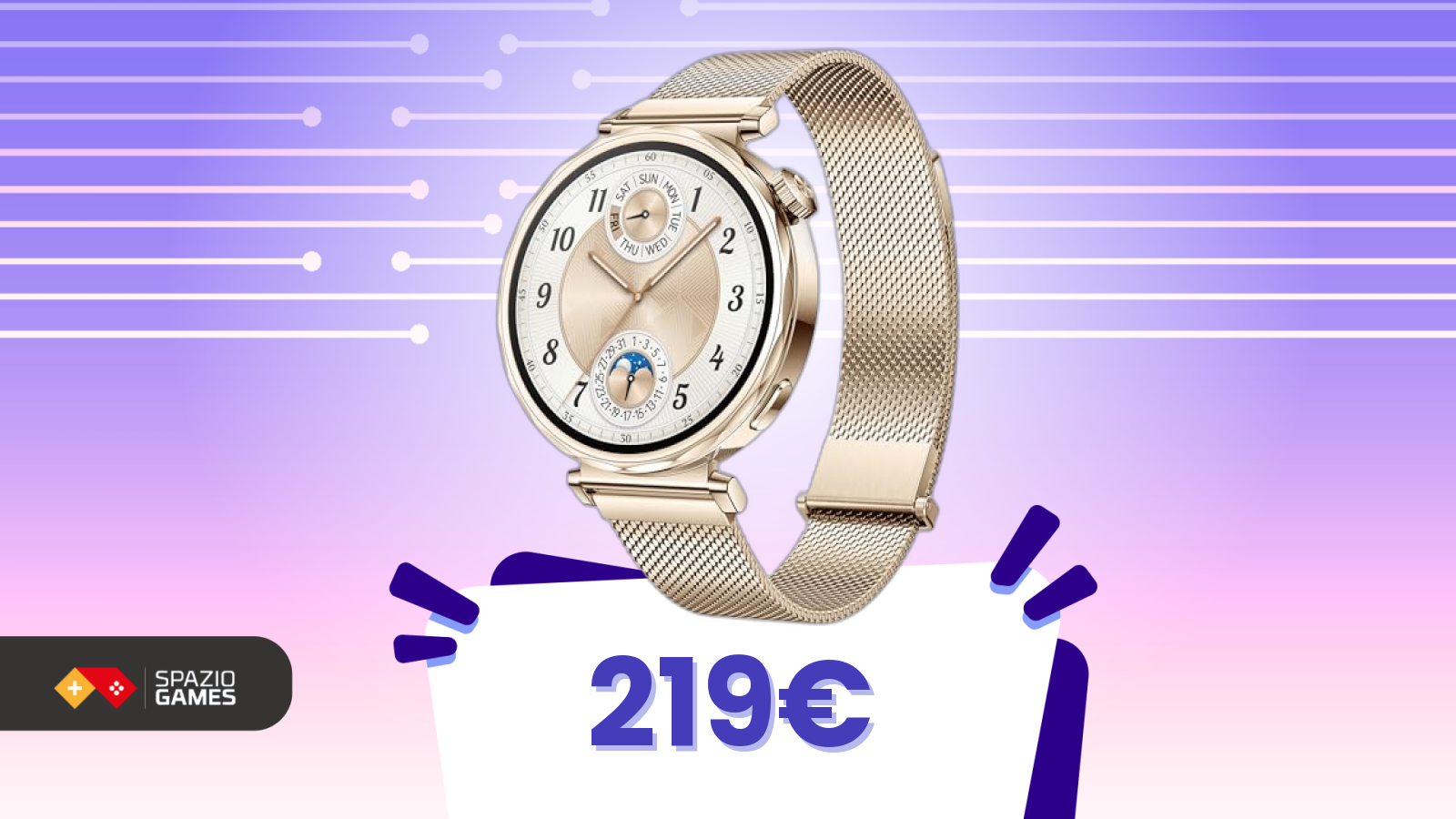HUAWEI WATCH GT 5 dorato: oggi uno dei prezzi più bassi di sempre