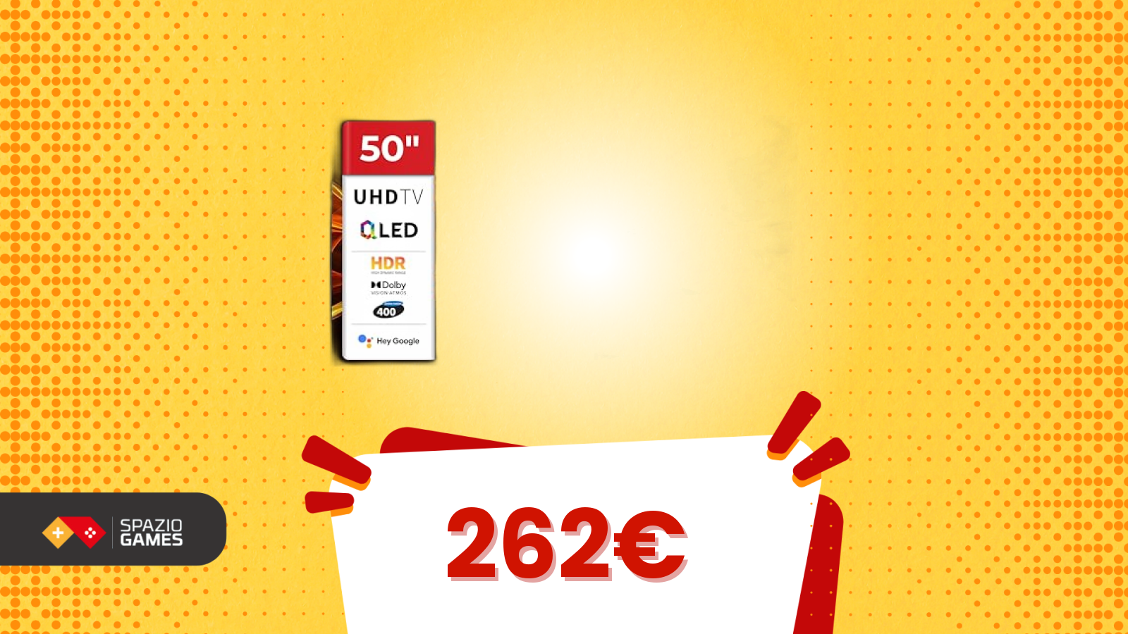 Sharp 50 pollici GOOGLE TV QLED a SOLO 262€ su Amazon!