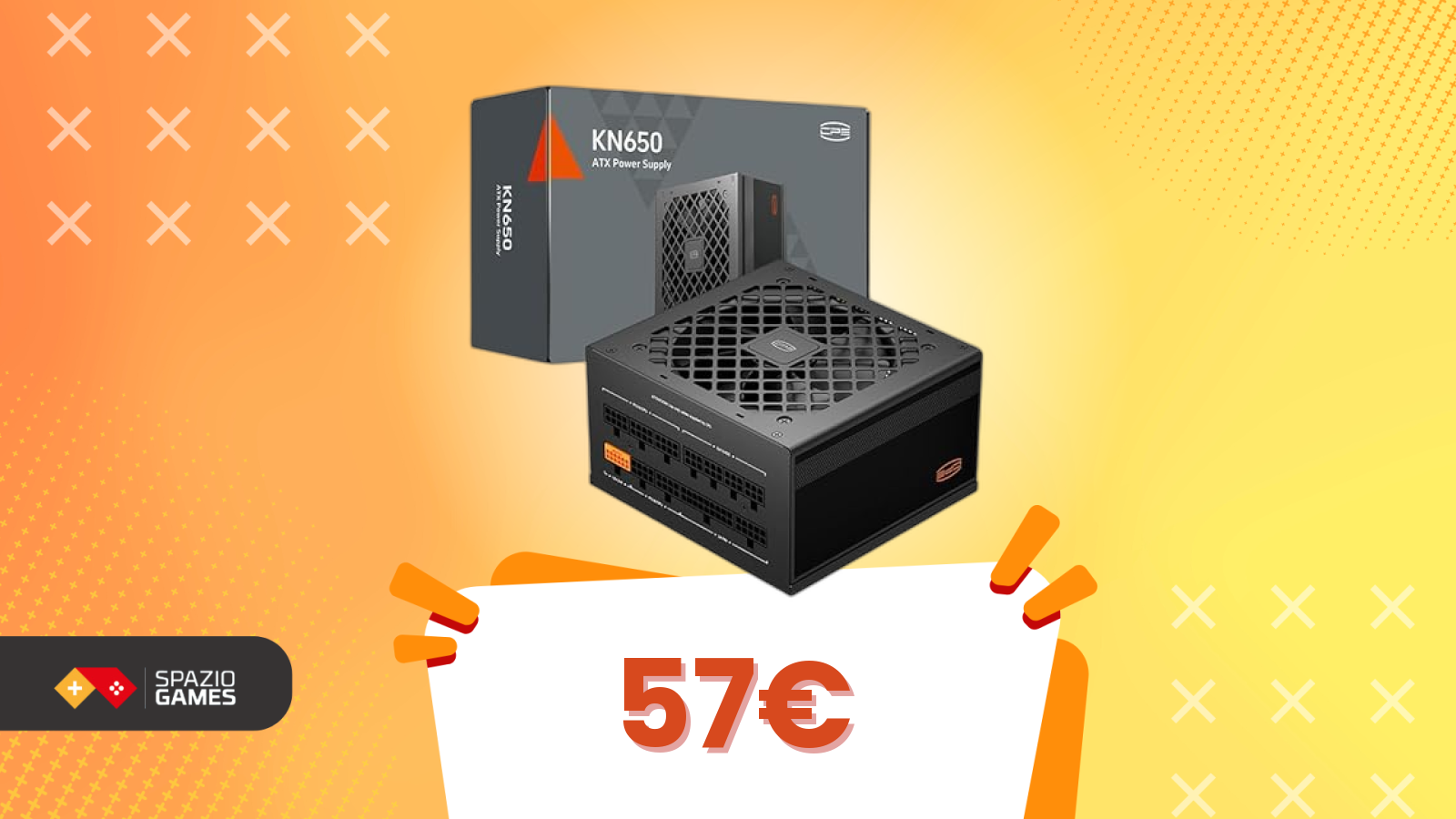 Alimentatore modulare 650W ATX 3.1 con cavi ultra flessibili a 57€