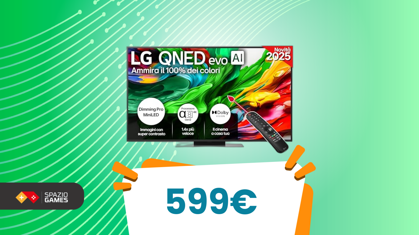 Guerra dei prezzi TV: Amazon rilancia e riporta questa LG QNED sotto i 600€