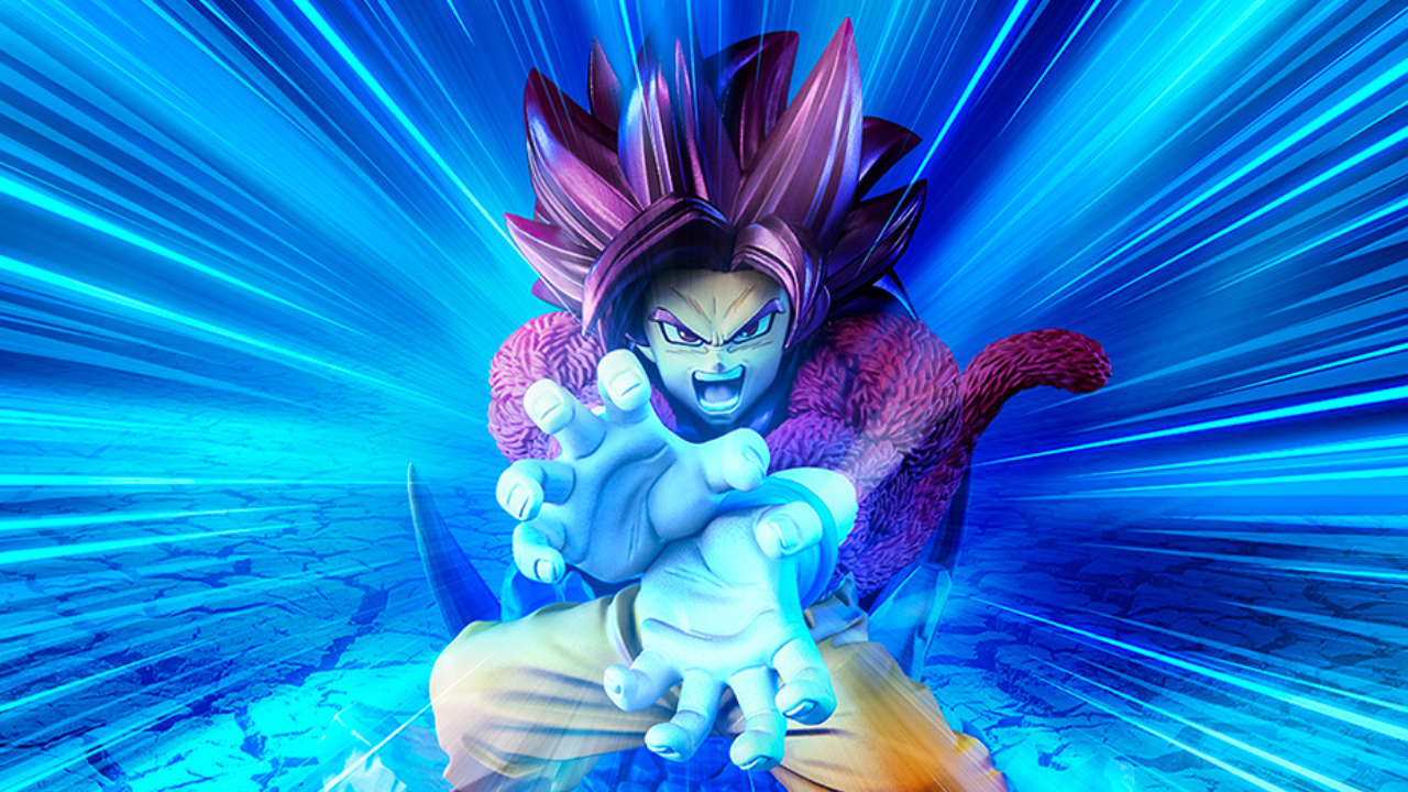 Son Goku SSJ4 sprigiona la Kamehameha finale nella Figuarts Zero di Bandai