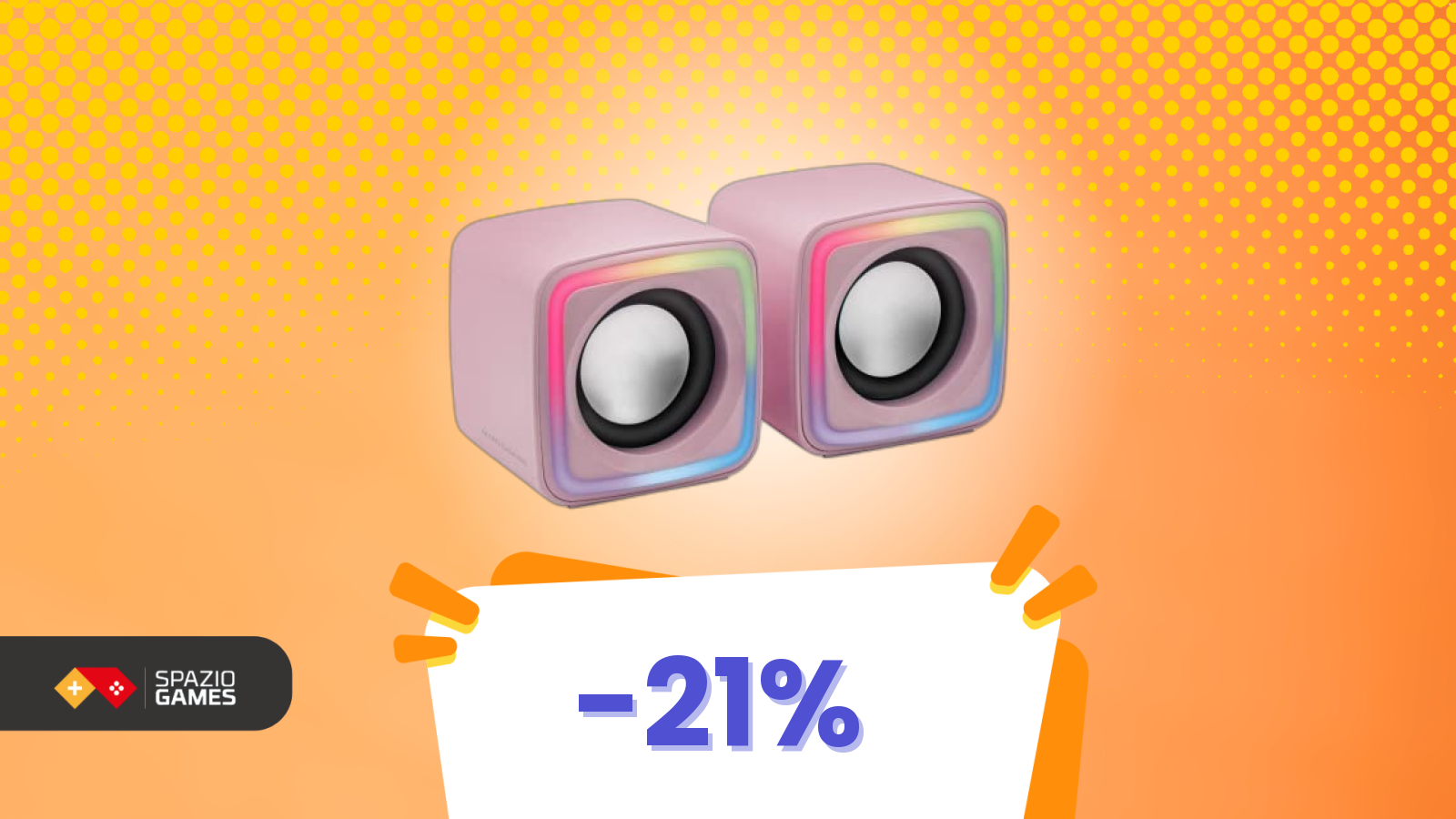 Altoparlanti gaming minimal (9€) che fanno davvero il loro lavoro