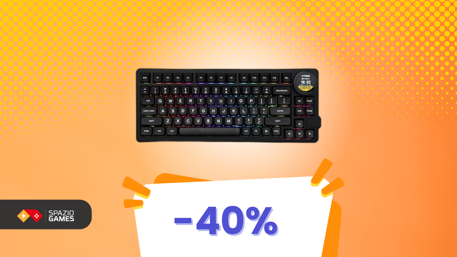 Lasciati sorprendere: tastiera con display + 40% di sconto
