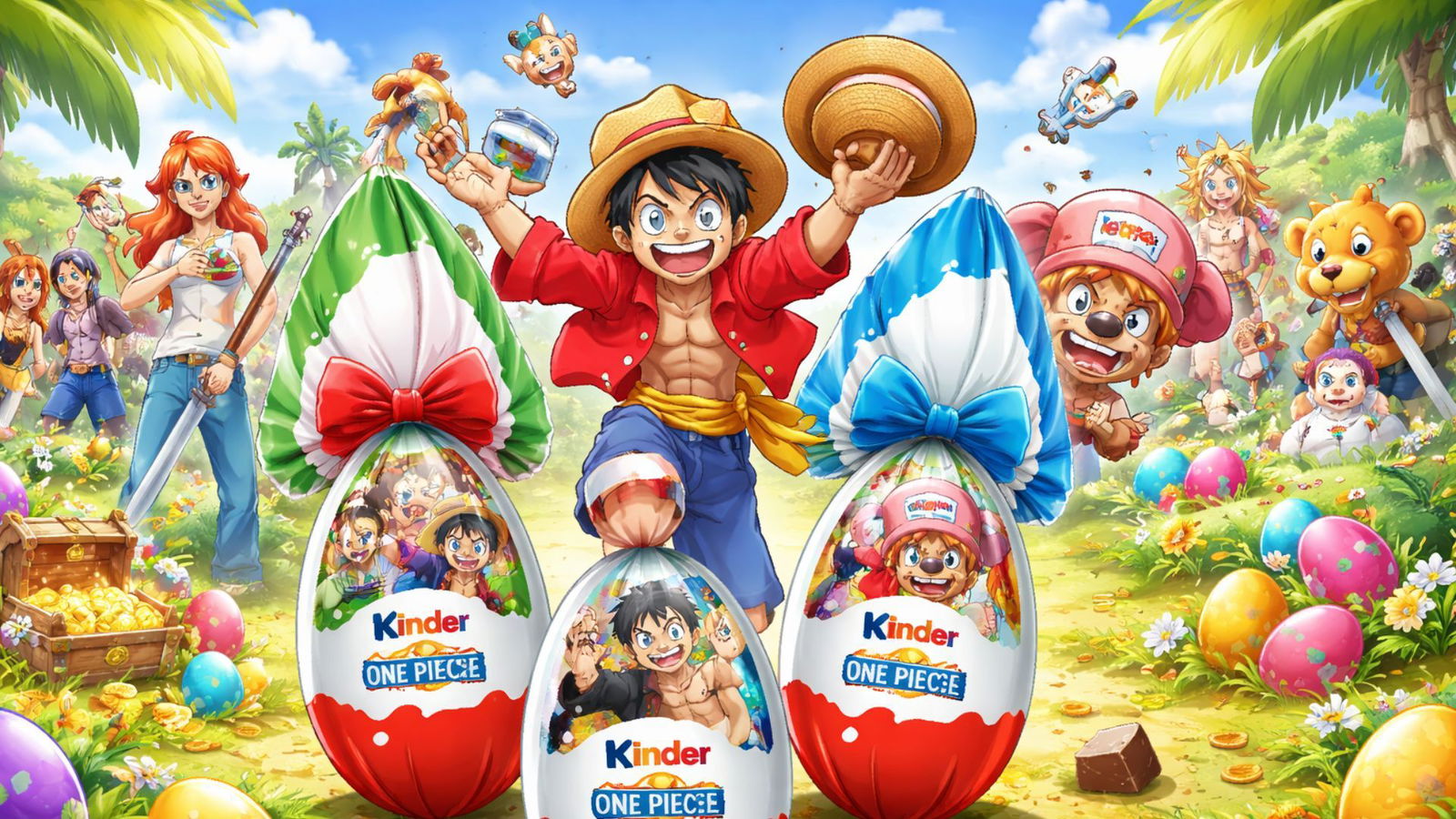 Uova di Pasqua One Piece Kinder: come riconoscere le sorprese dal peso