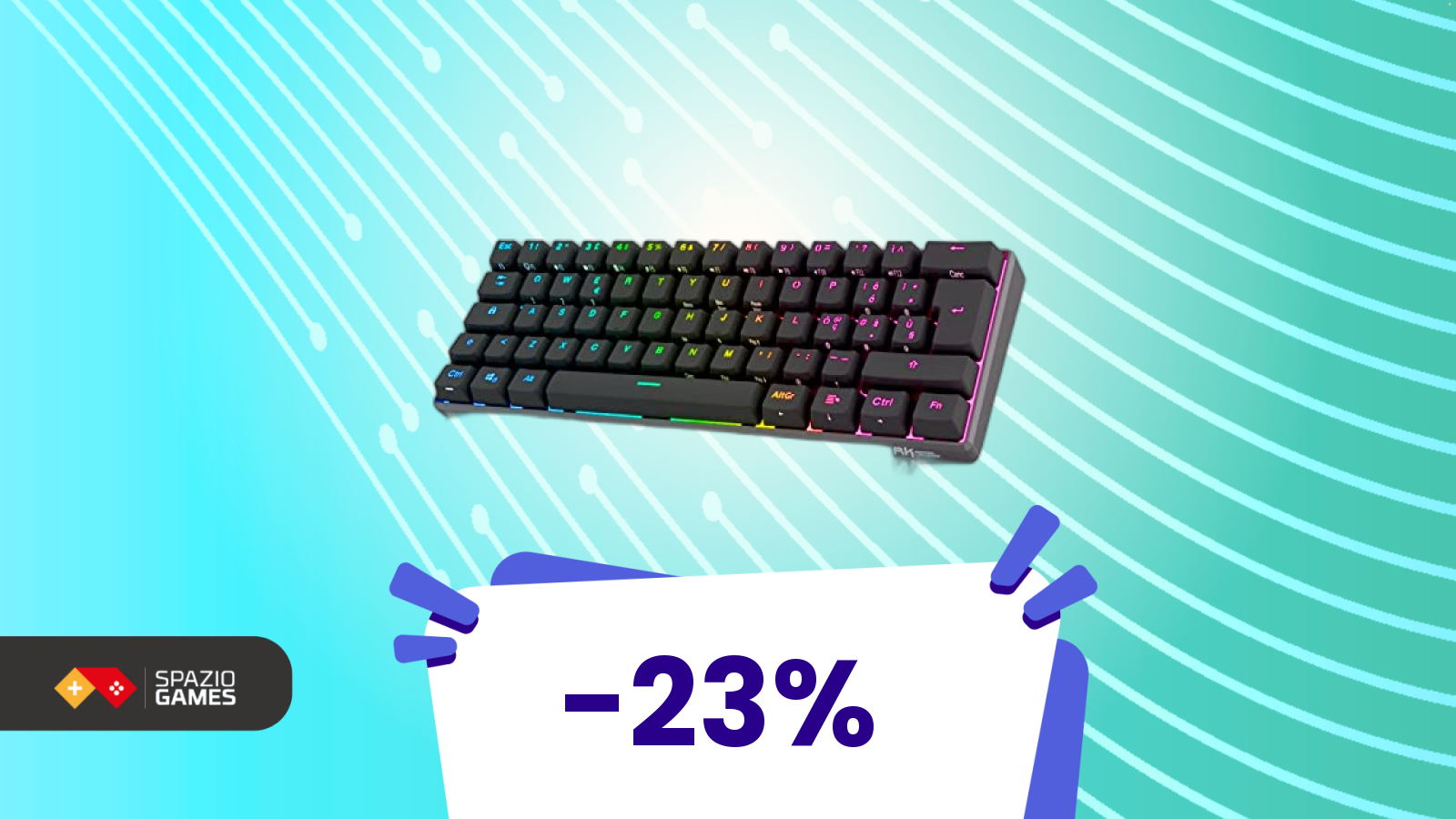 Non solo prezzo, ma anche layout italiano per questa tastiera! Affare del giorno!