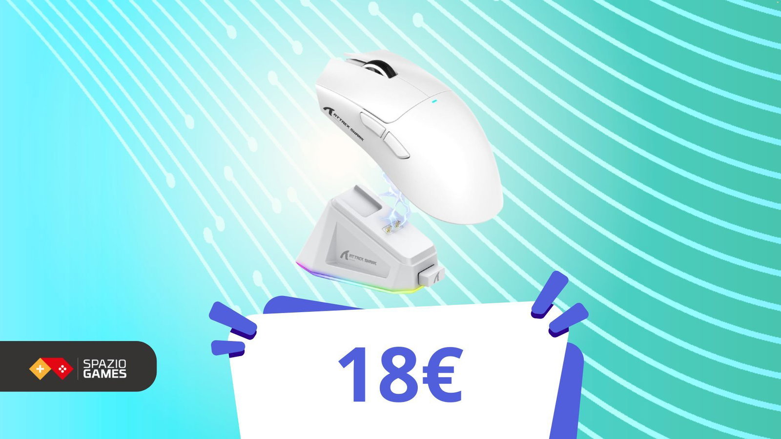 Il mouse gaming con ricarica magnetica che costa meno di 20€ (spoiler: è un affare)