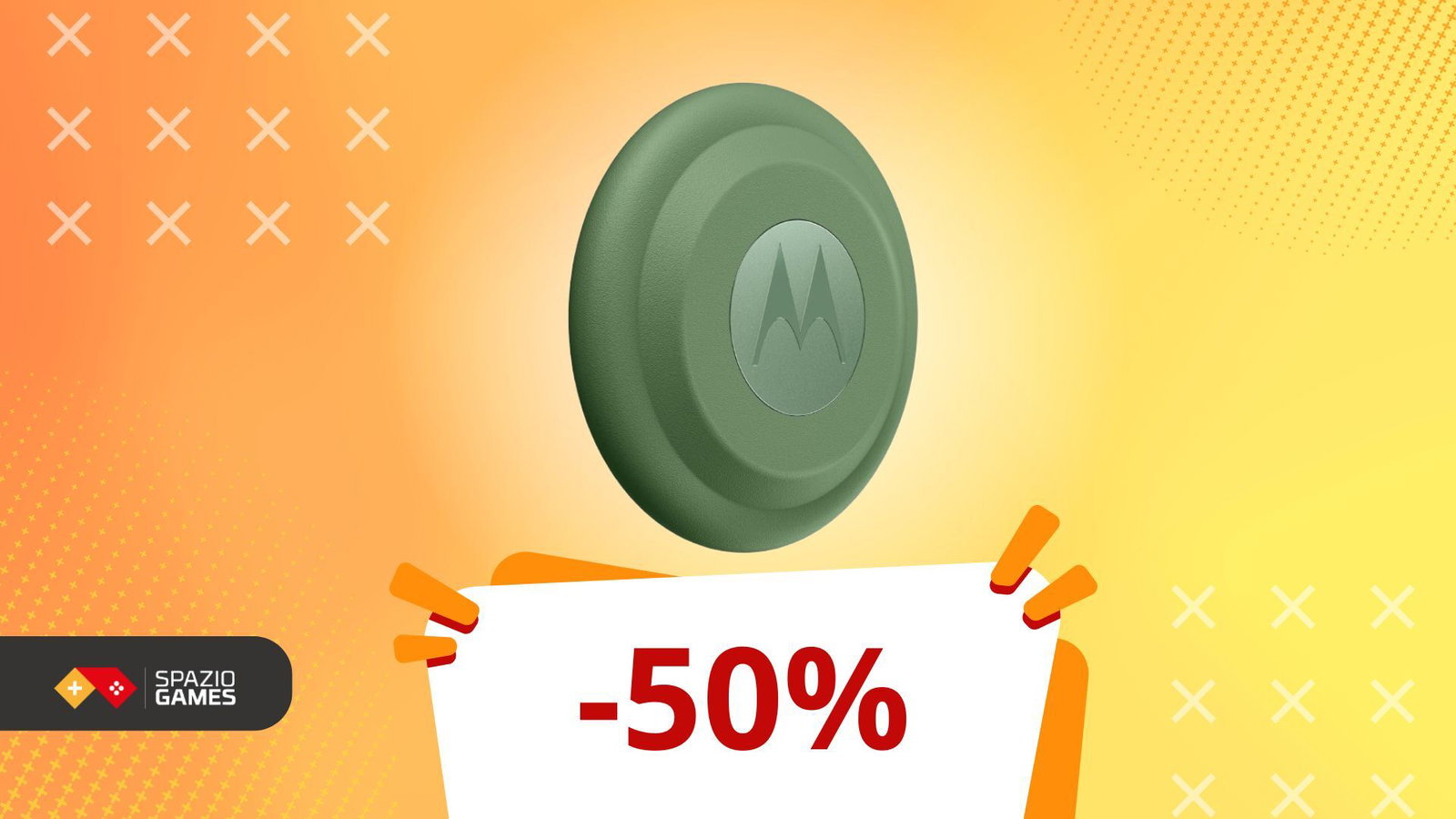 Verde speranza... di non perdere più nulla: il tracker Bluetooth Motorola è al -50%
