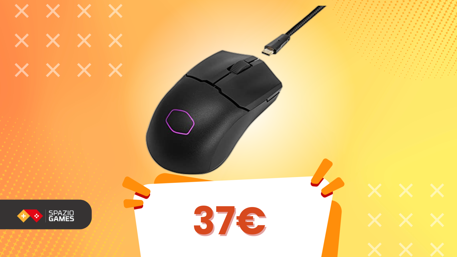 Super leggero, super prezzo! mouse gaming Cooler Master sotto i 60g in sconto