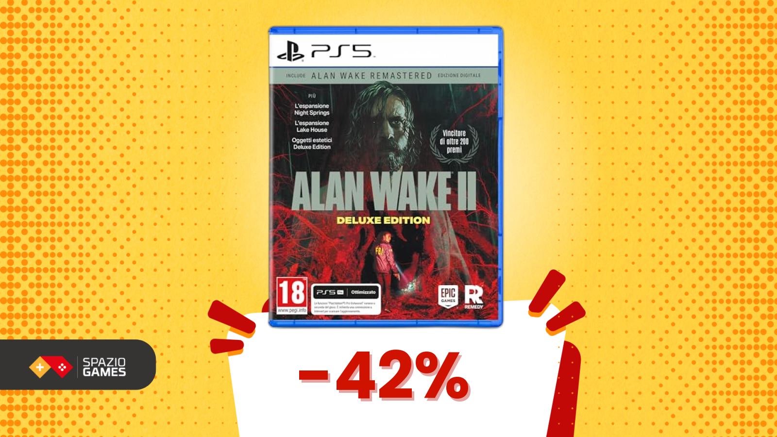 Offerta bomba su Alan Wake 2 Deluxe! 35€ su Amazon, meglio di Instant Gaming