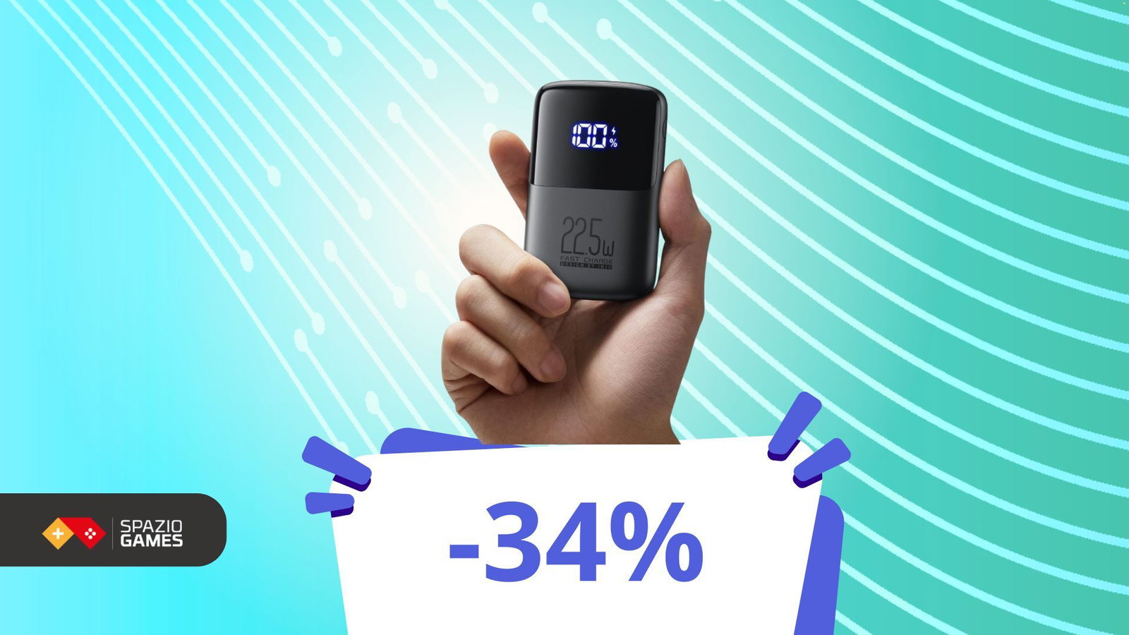 Compatta, potente e ora tra le più scontate: una delle powerbank più piccole sul mercato