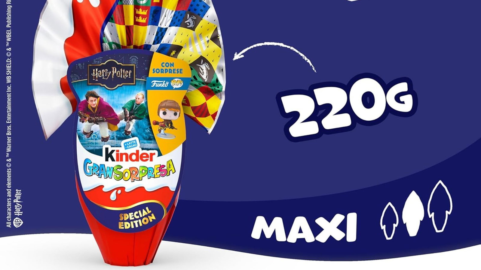 Uova Kinder One Piece e Harry Potter: peso indicativo + acquisto Amazon