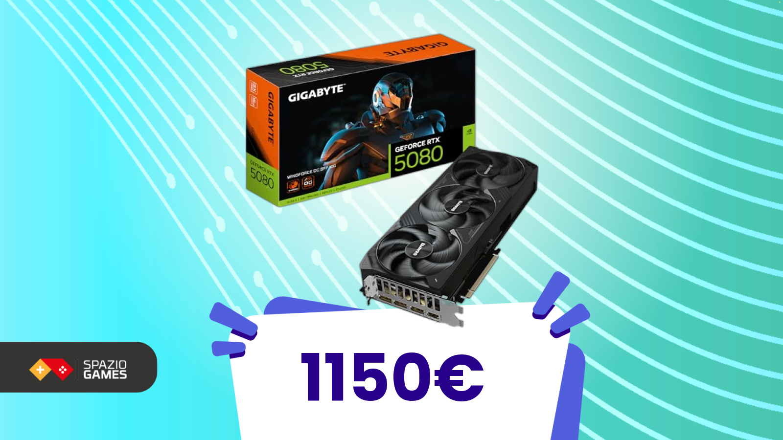 Pochissime unità: RTX 5080 WINDFORCE a soli 20€ dal record storico