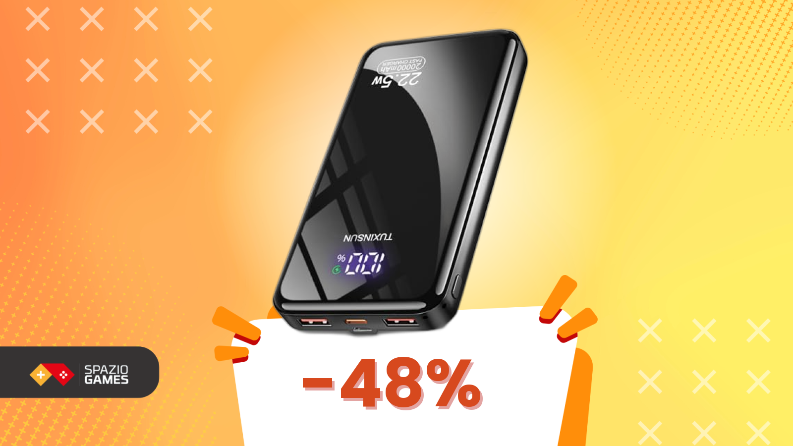 Offerta shock: powerbank da 20.000mAh a prezzo bomba (13€)