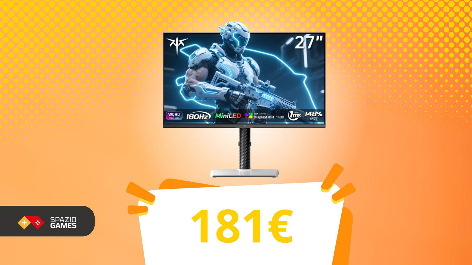 Monitor 2K da sogno con HDR1400: solo 181€ su AliExpress
