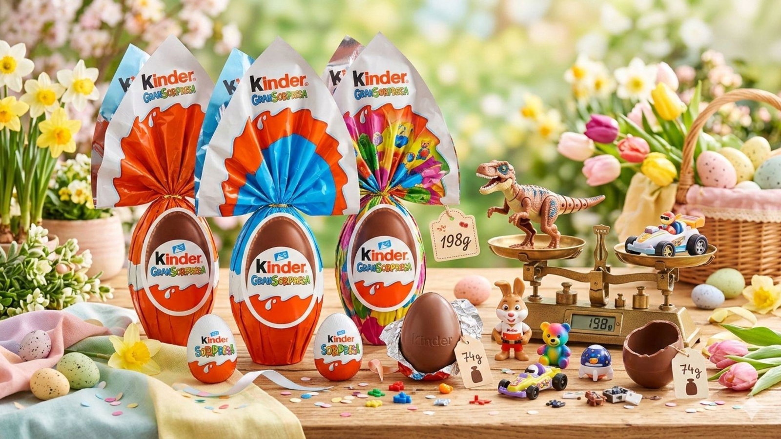 Uova Kinder 2026: tutte le sorprese e il loro peso