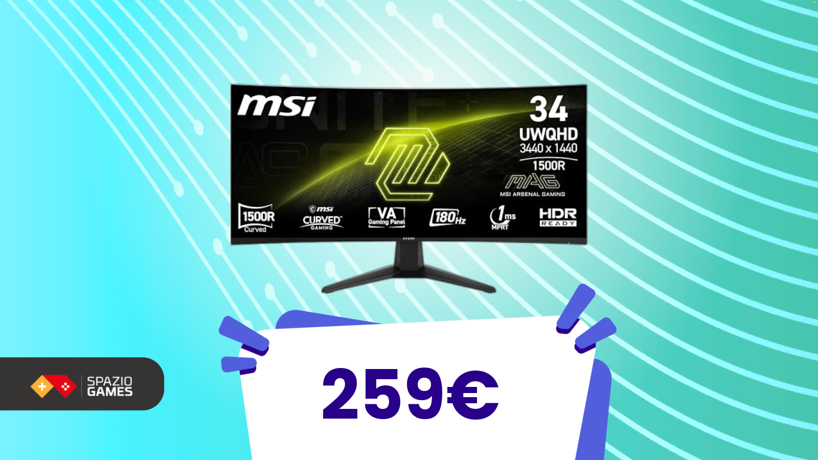 Prezzo imperdibile sul monitor gaming curvo che volevi da tempo