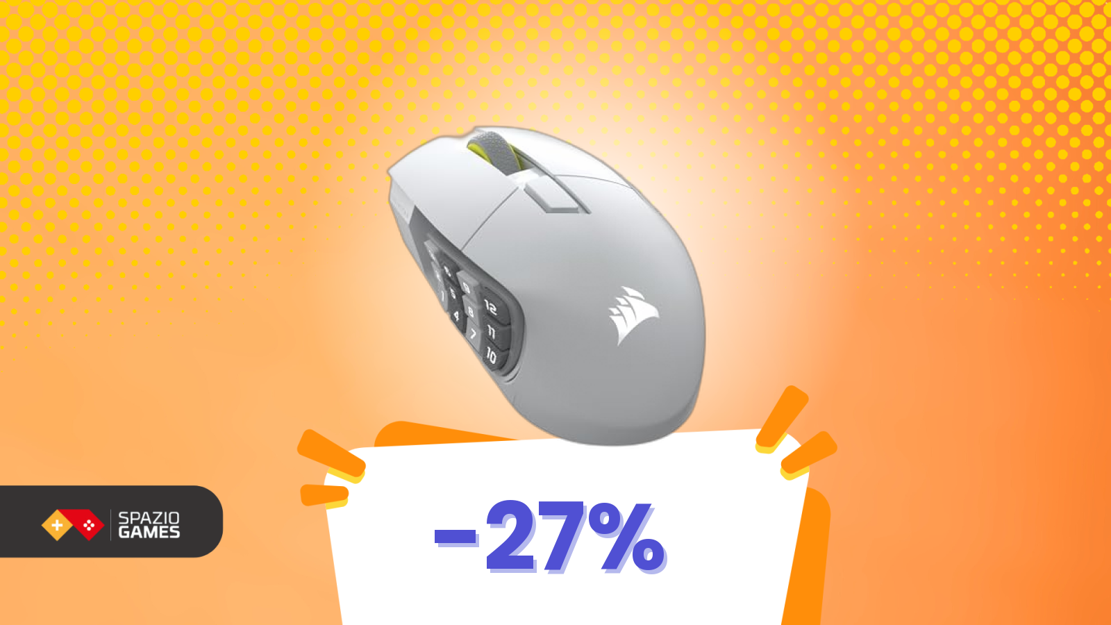 Giochi MMO? Ecco il mouse Corsair che fa per te, in offerta oggi