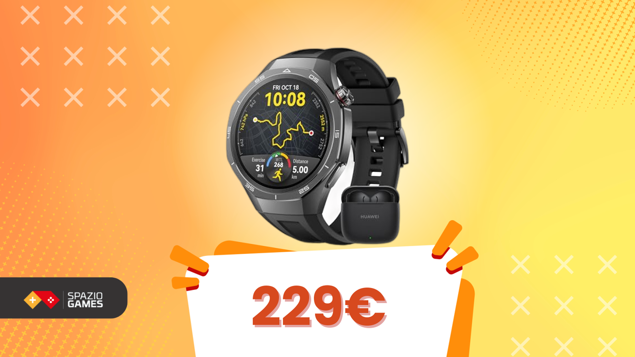 Immagine di Prezzo record per il Huawei Watch GT 5 Pro: e Amazon regala le FreeBuds
