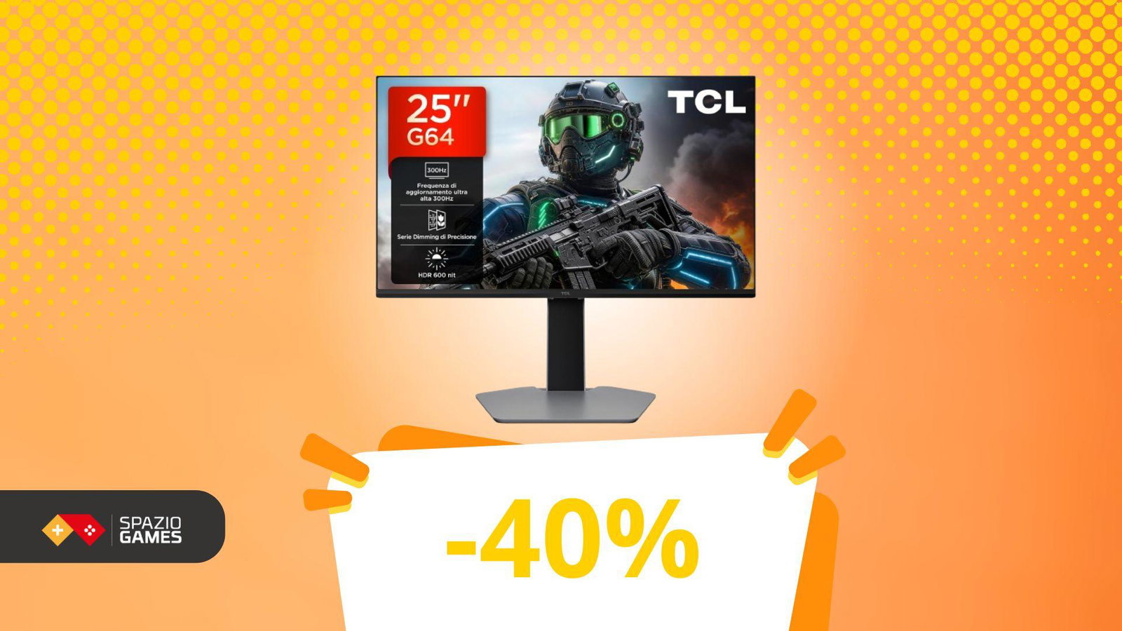 Monitor gaming TCL: caratteristiche sorprendenti e prezzo super per oggi