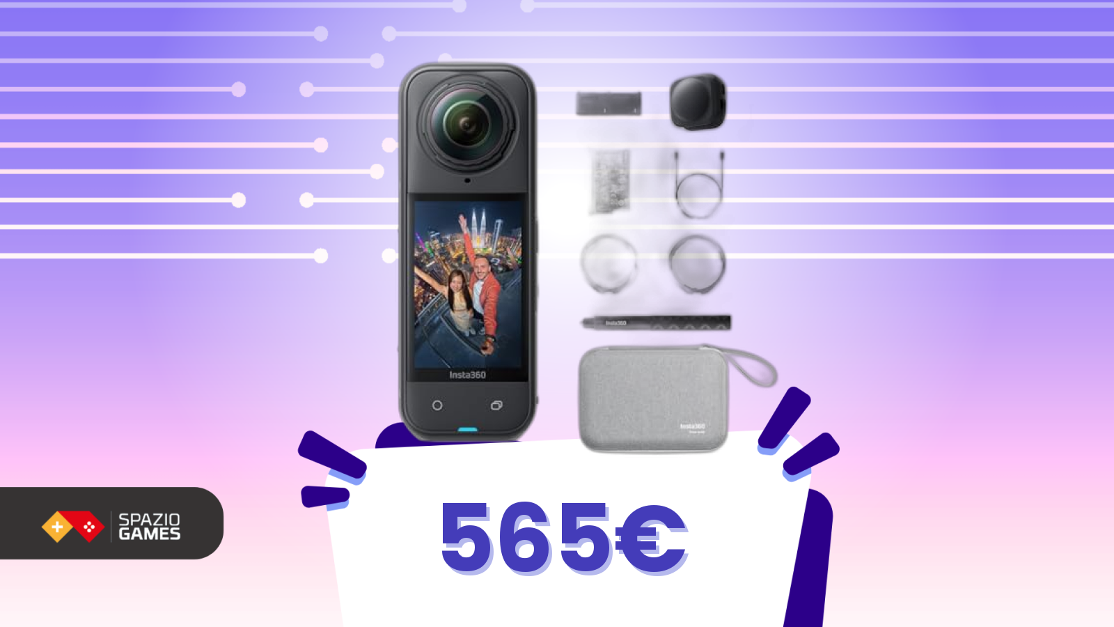 Insta360 X5: Amazon sfida i prezzi stracciati di Aliexpress con questo pack