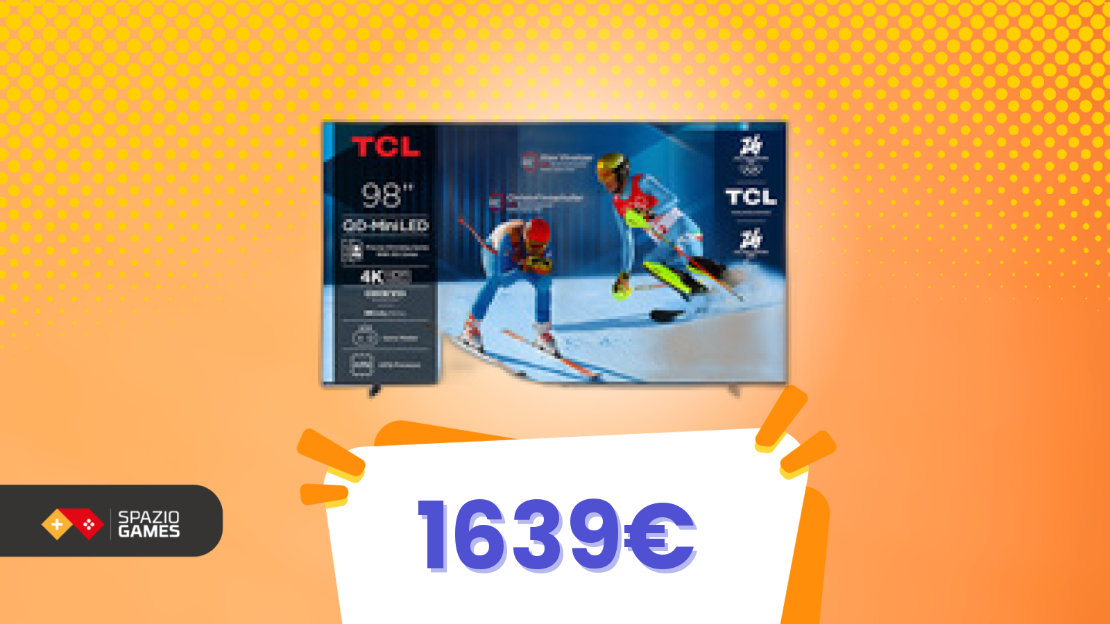 98" di pura emozione: risparmia 1000€ + 18% solo da Unieuro