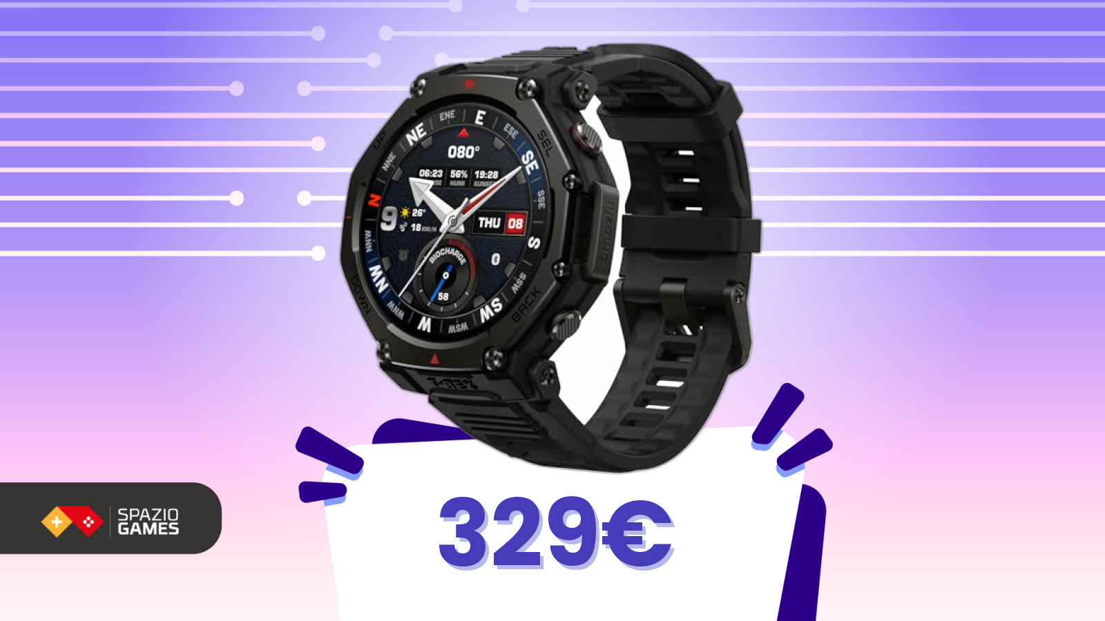 Smartwatch Amazfit T-Rex 48mm: più grande, stesso prezzo del 44mm