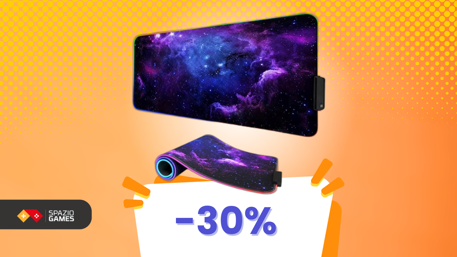 Tappetino premium con luci RGB: stabile, elegante e in sconto oggi