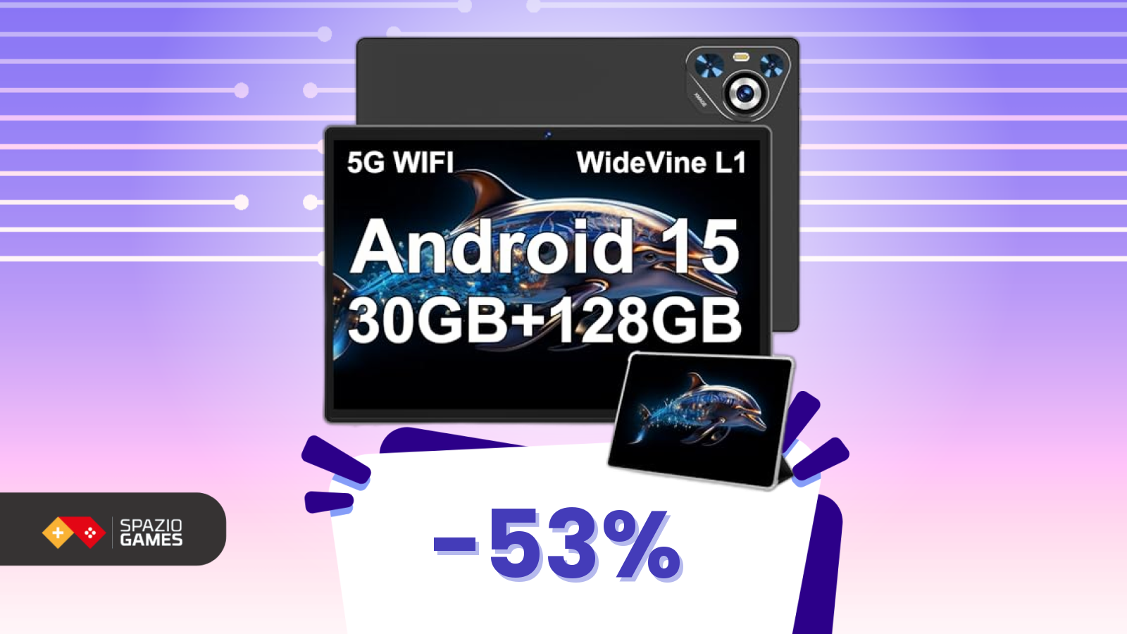 Super sconto su questo tablet Android: -50% + 5% extra solo su Amazon
