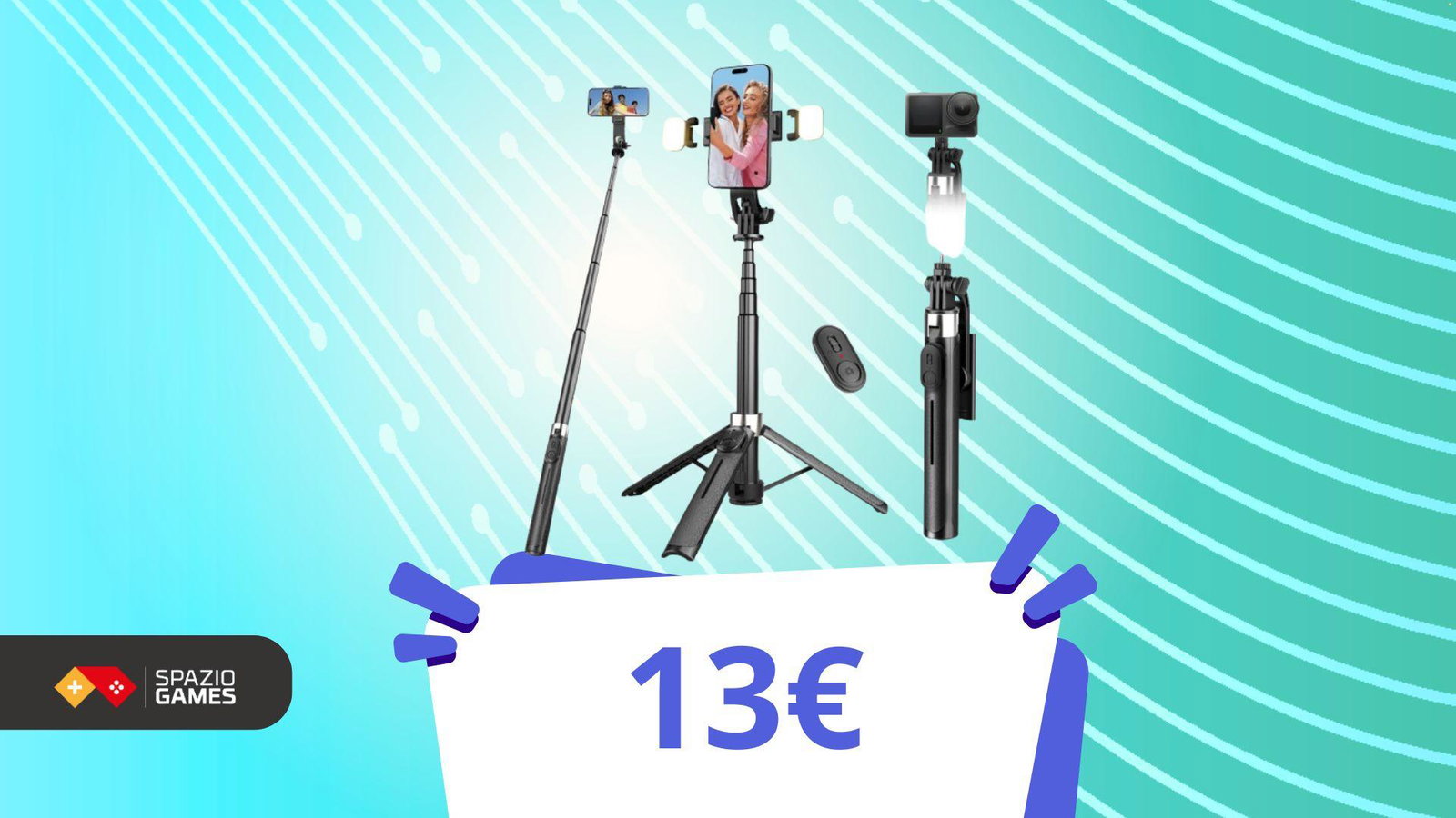 13€ ben spesi: bastone selfie che si trasforma in treppiede