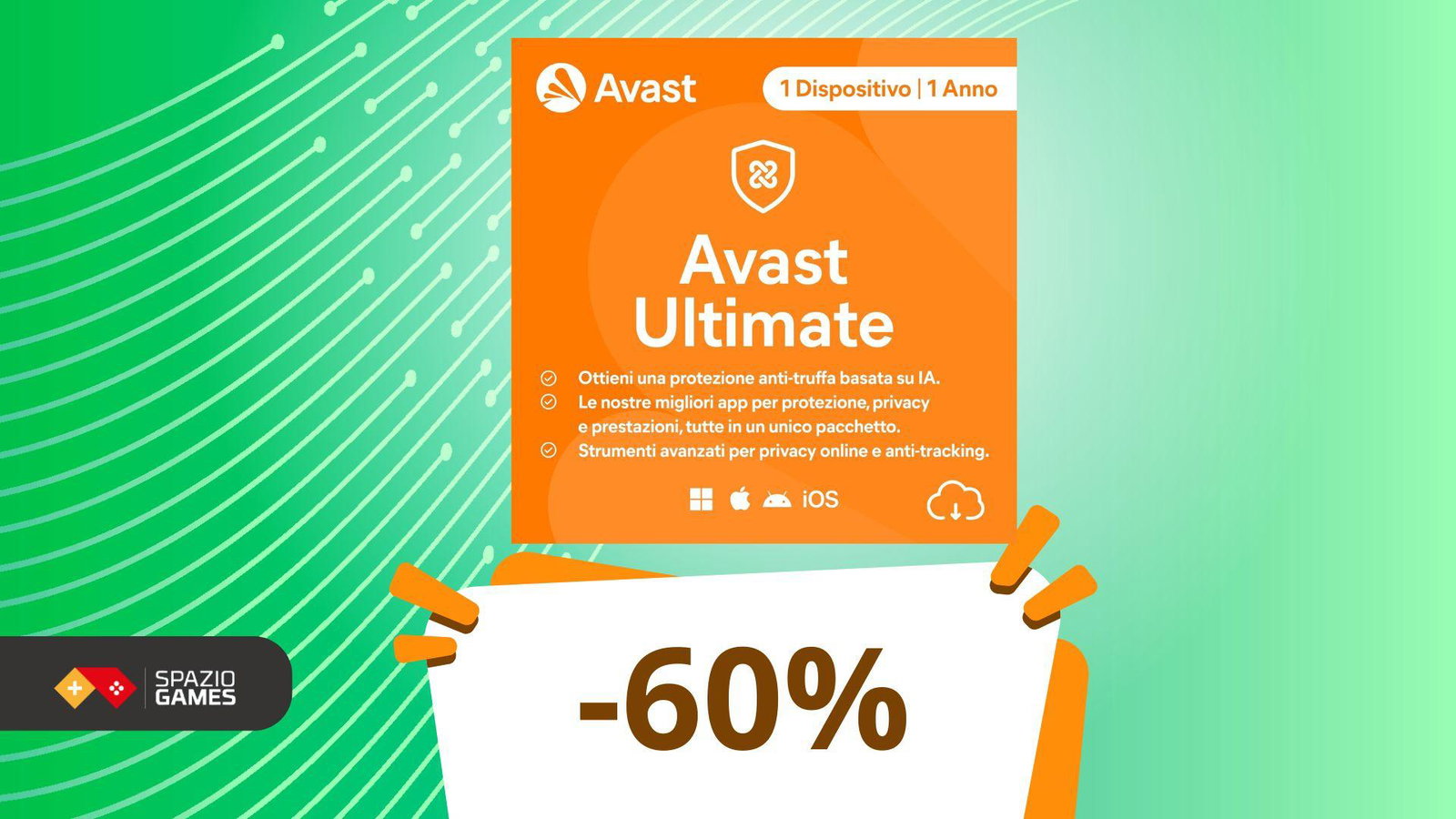 Offerta Avast Ultimate 2026: -60% su Amazon con codice