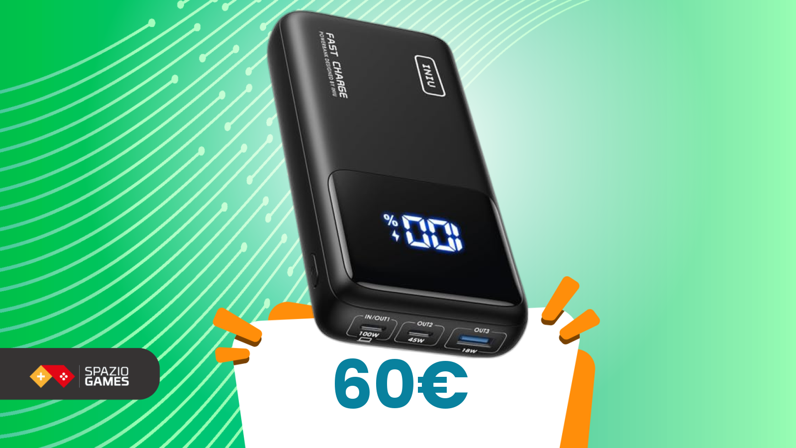 25.000mAh e 100W: la powerbank da avere assolutamente in sconto