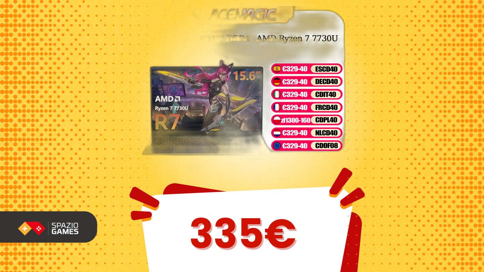 Laptop AMD Ryzen 7 in OFFERTA su AliExpress! (-74%)