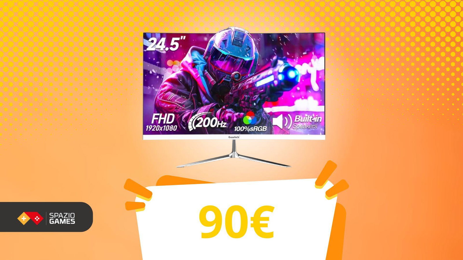 Solo 90€ per un monitor senza bordi dal look premium