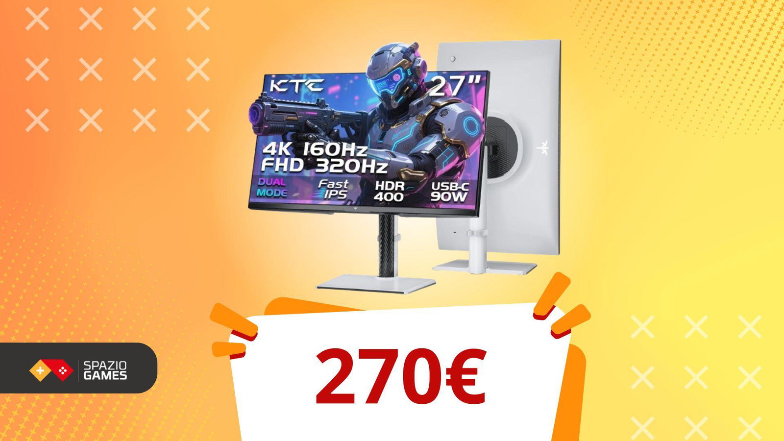 Due mondi in uno: scegli tra 4K 160Hz e 1080p 320Hz con questo monitor in offerta