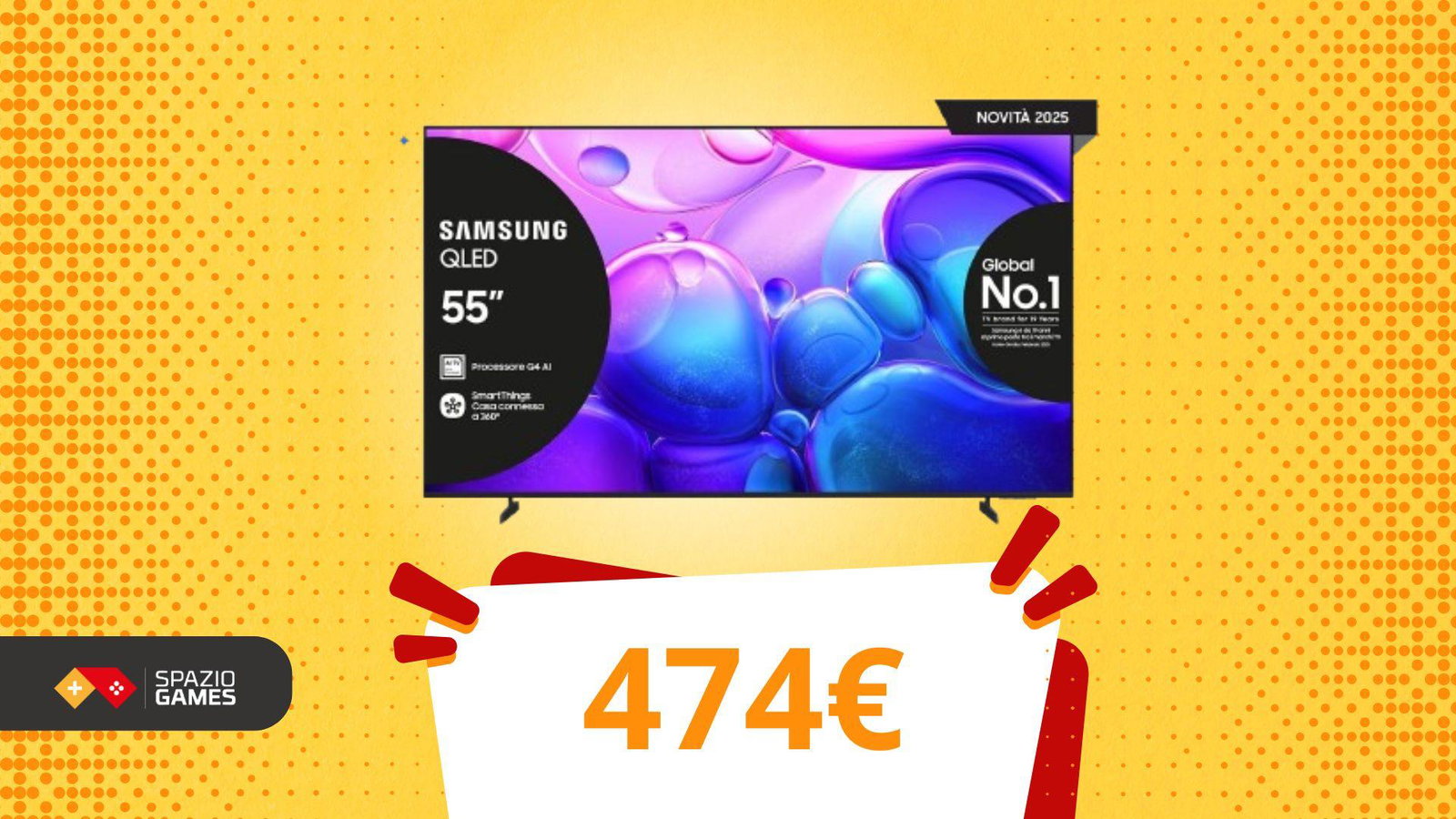 Prezzo da fascia media, qualità da TV top Samsung: l’offerta MediaWorld da 475€