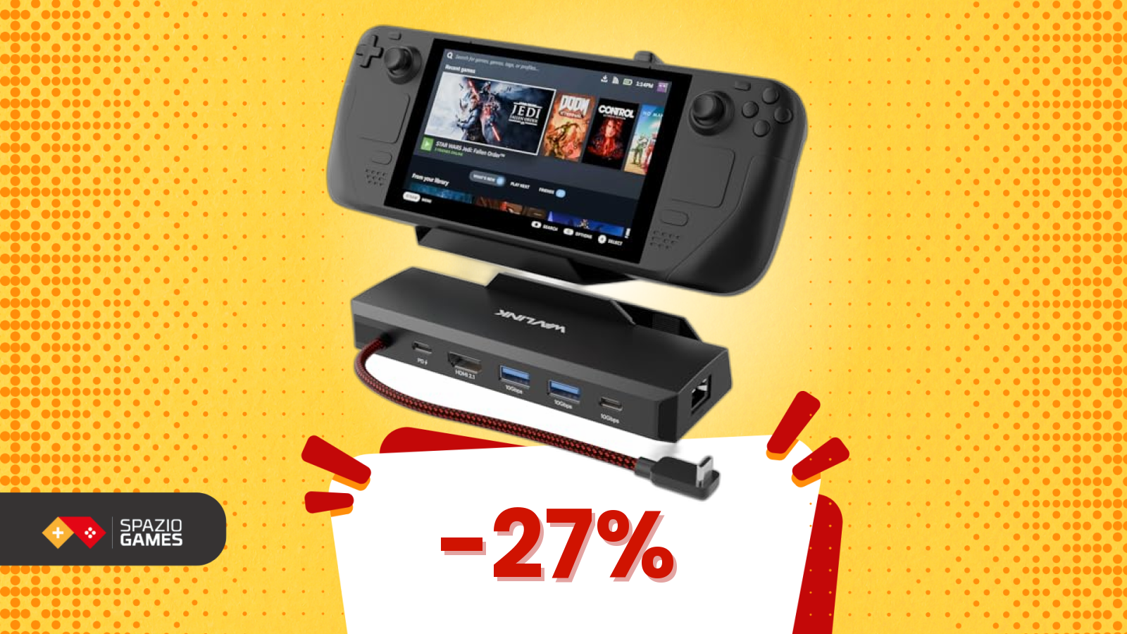 Collega la tua Steam Deck a tutto con questa Docking Station