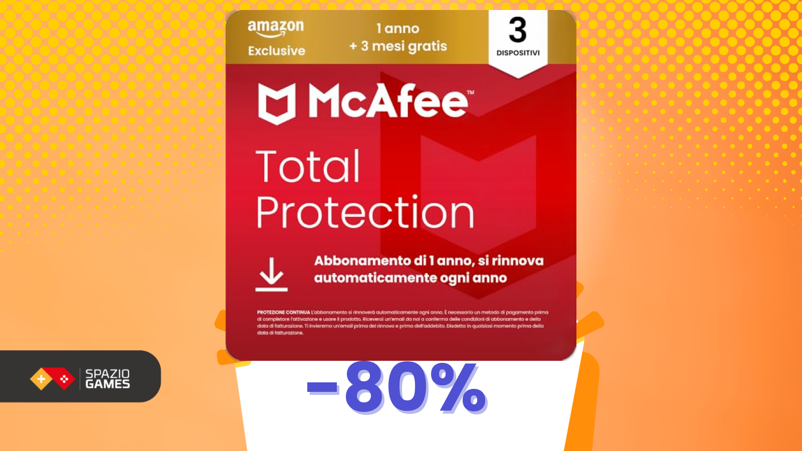 La sorpresa del giorno? Antivirus McAfee a -80% su Amazon