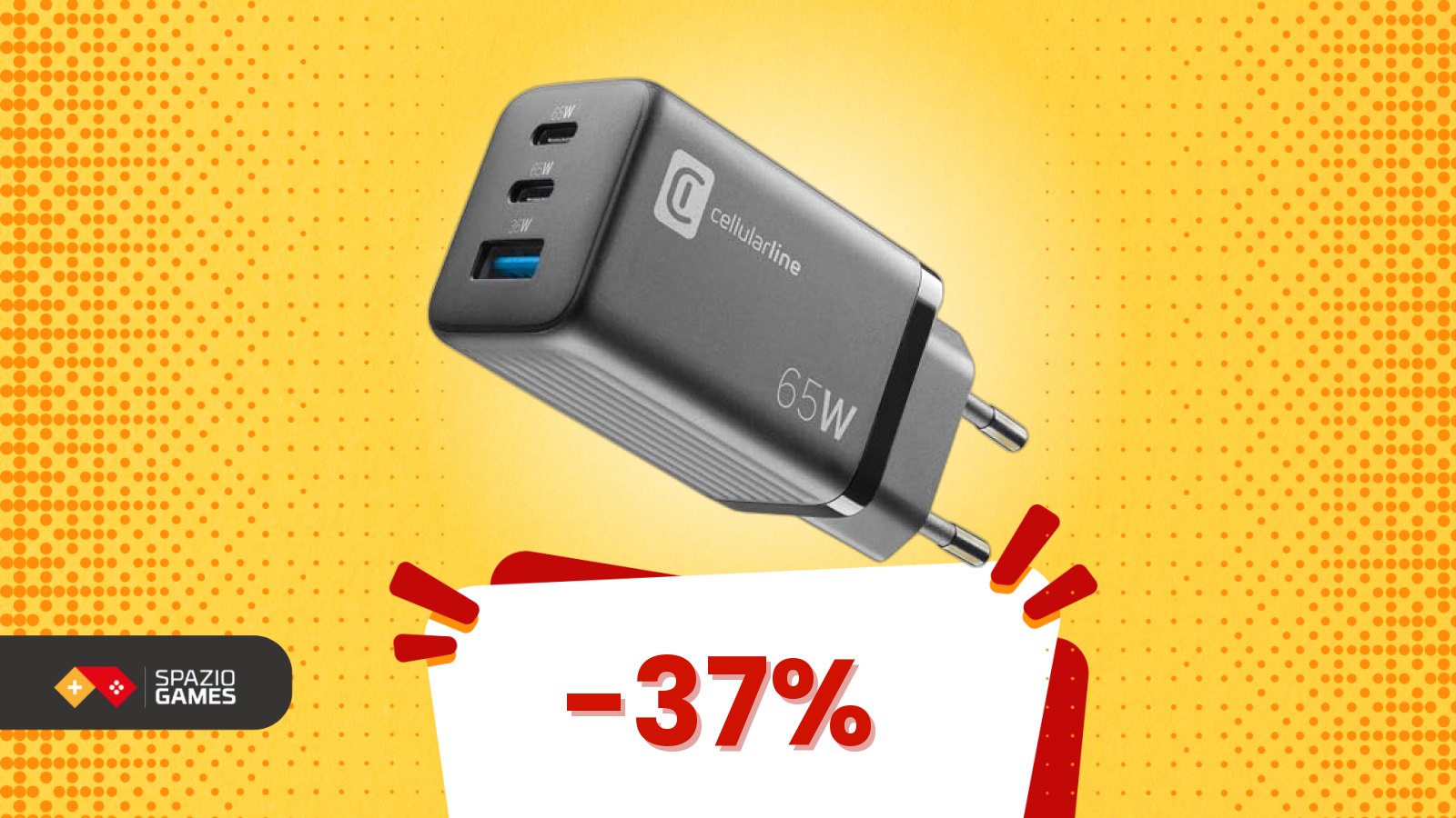 Hai bisogno di almeno 65W di ricarica rapida? Questo caricabatterie è in sconto oggi