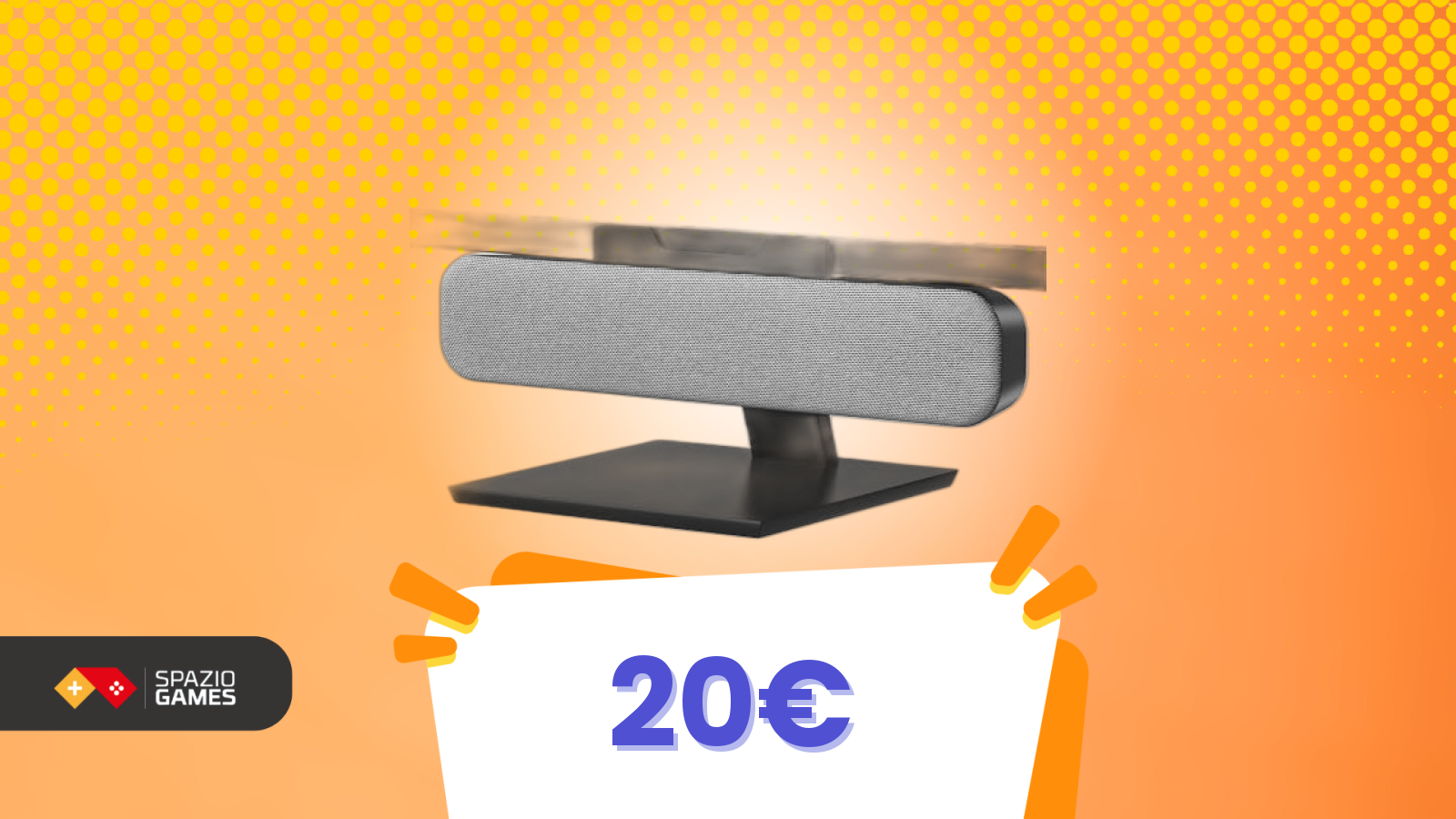 Altoparlante a clip per PC: si fissa sopra o sotto il monitor in pochi secondi