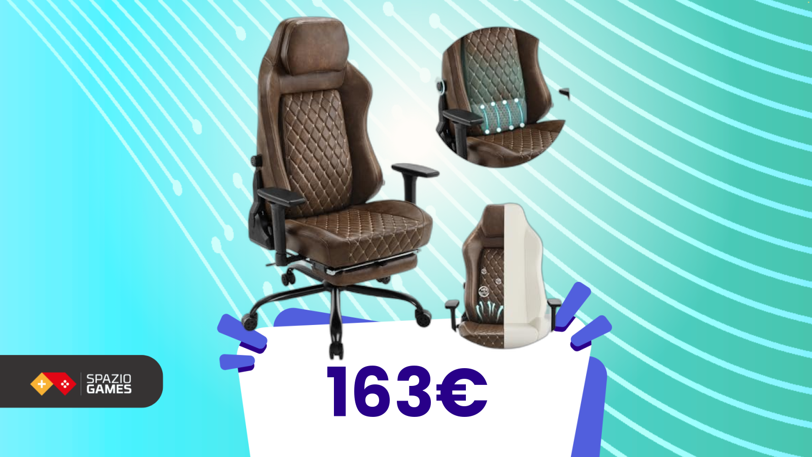 Con rivestimento in pelle sintetica vintage, questa sedia scontata potrebbe essere il tuo miglior acquisto di oggi.