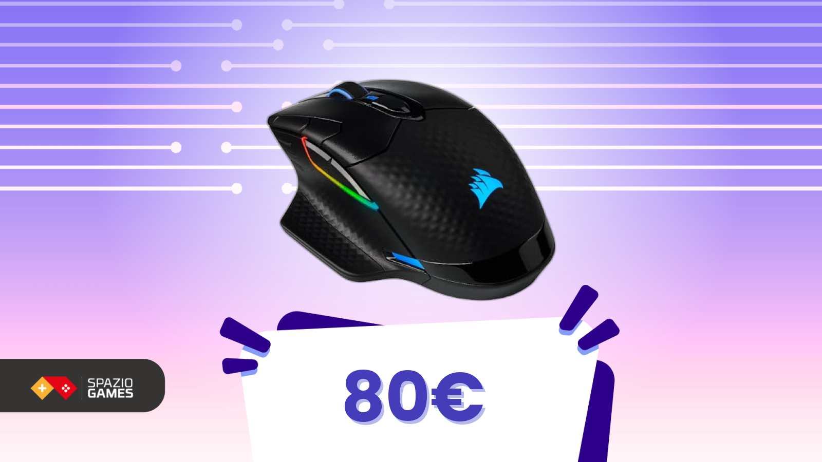 Questo mouse Corsair sotto gli 80€? Nell’ultimo anno è successo raramente