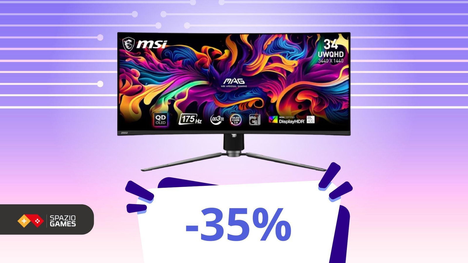 Non è il primo OLED! Questo MSI è un QD-OLED e oggi costa meno