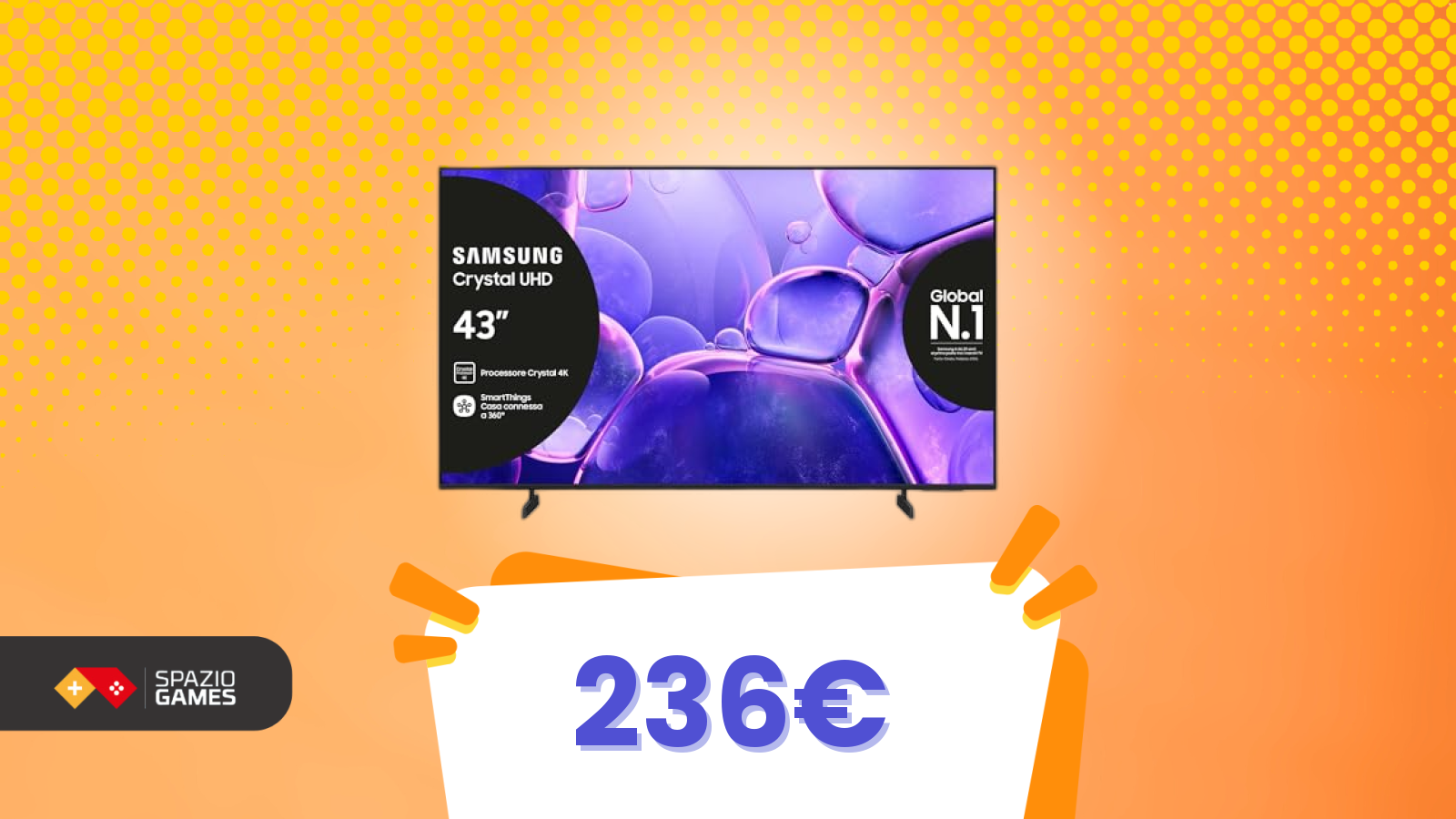 TV Samsung 2025 a soli 236€: entry level sì, ma super affare