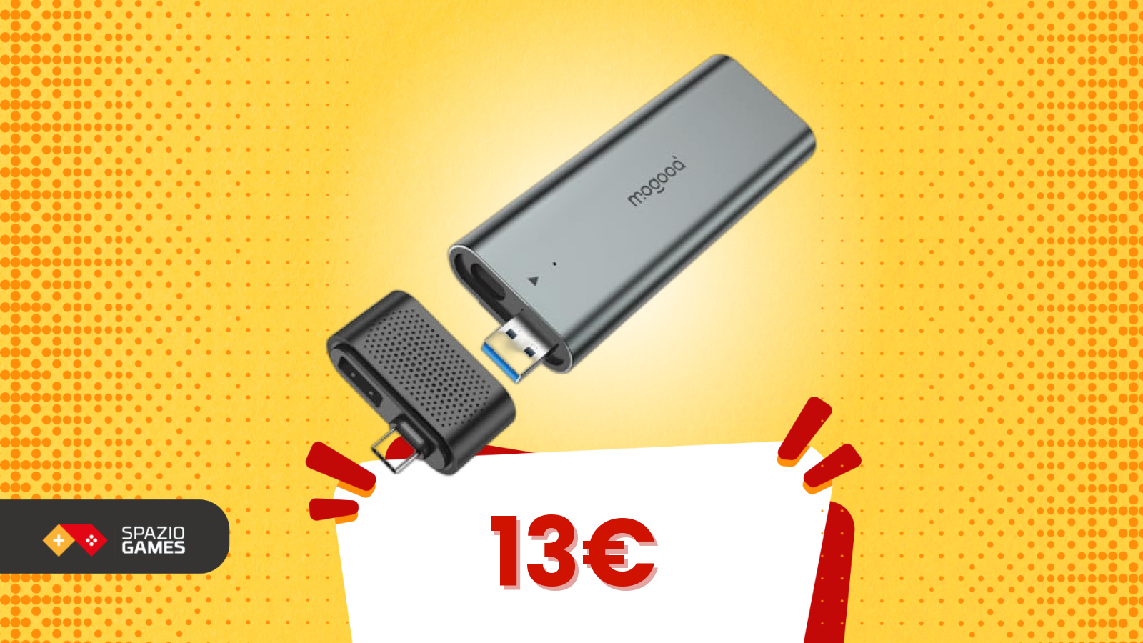 Visti i prezzi degli SSD oggi, questa custodia/adattatore può fare al caso tuo