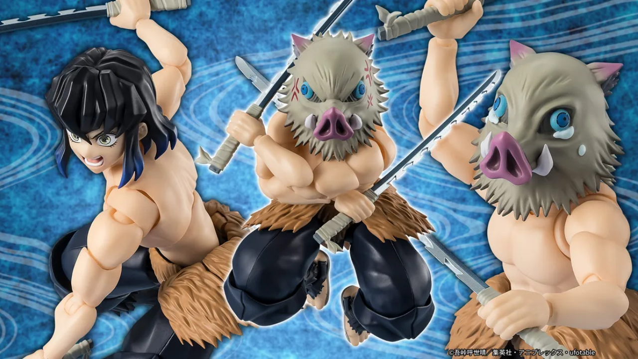 Demon Slayer: Inosuke irrompe nella linea SH Figuarts con tutta la sua ferocia