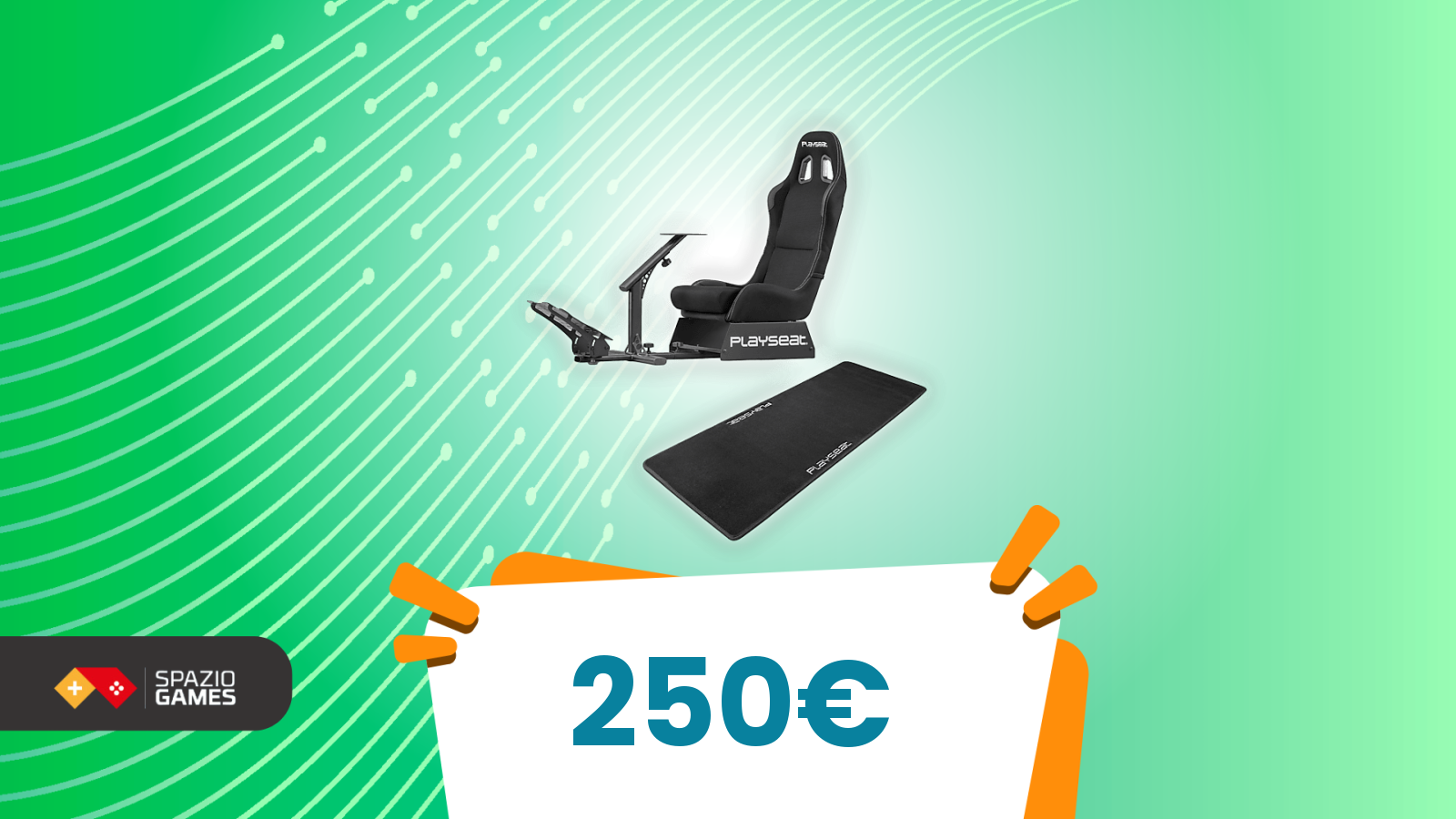 Playseat a 249€: setup da sim racing completo con tappeto anti-instabilità incluso
