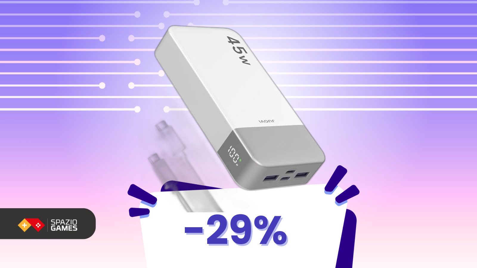 Anteprima: Una delle rare volte in cui questa powerbank scende sotto i 30€