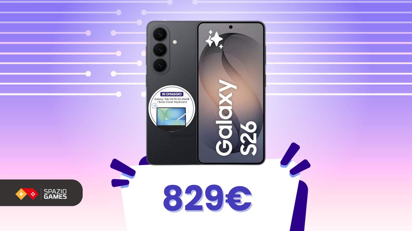 Copertina: Offerta Amazon: Galaxy S26 al minimo storico + tablet omaggio